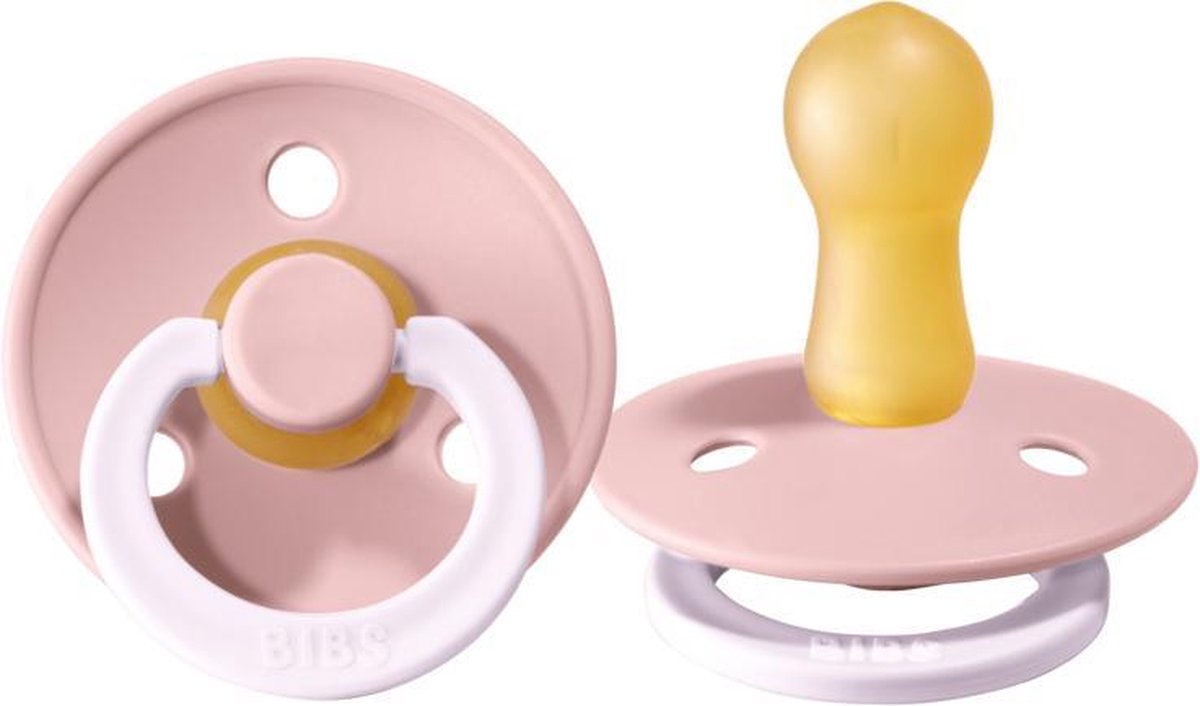 Goedkoopste BIBS Fopspeen 0-6 maanden Glow in the Dark Blush | Maat 1 | T1 | (1 stuk