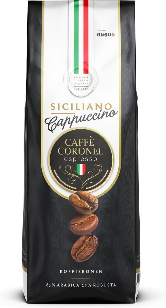 Caffe Coronel Siciliano Cappuccino Koffiebonen - 1 kg