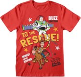 Toy Story Buzz Lightyear en Woody jongens t-shirt rood