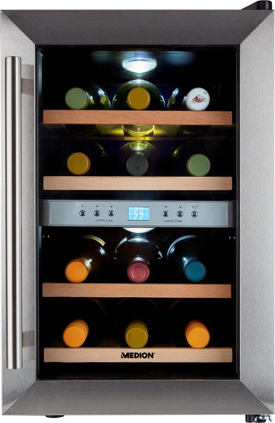 Koelkast: MEDION MD 37450 - Wijnkoelkast - 12 flessen, van het merk MEDION
