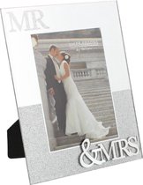 Huwelijks fotolijst Mr en Mrs glitters