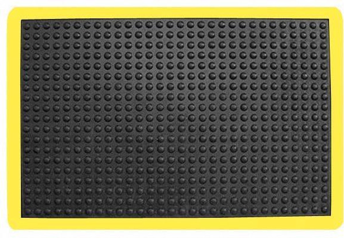 Ergonomische werkplaatsmat - anti vermoeidheidsmat - 60x90 cm - met gele rand