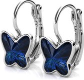 Dammade oorbellen - Swarovski Kristal - Zilverkleurig - Dames - London