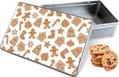 Koektrommel Christmas Cookies Rechthoek - Bewaarblik 20x13x5 cm