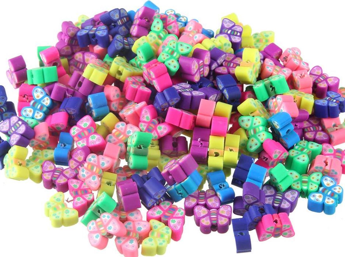 50 stuks Kralen Vlinder - 1 cm - Figuurkralen - Kleikralen - Fimokralen - Polymeer Kralen — afbeelding 2