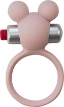Lola Toys - Emotions - Minnie - Vibrerende cockring met clitoris stimulatie - 100%  Fluweel zacht siliconen - Penisring -   Diameter ring 4cm - Licht roze