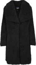 Dames Soft Sherpa Coat zwart