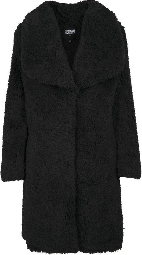 Dames Soft Sherpa Coat zwart