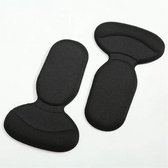 2 paar zelfklevende siliconen hielbeschermers - inlegzolen voor hoge hakken of schoenen - zachte en flexibele kussentjes - voorkomt blaren en pijn -  zwart - one size