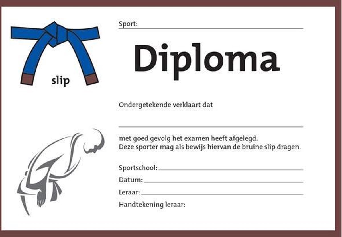 Diploma Blauw/Bruin