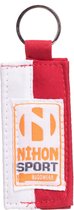 Nihon Sleutelhanger met een stukje judoband | diverse kleuren - Product Kleur: Rood / Wit / Product Maat: Onesize
