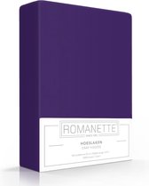 Luxe Hoeslaken - Paars - 160x200 cm - Katoen - Romanette