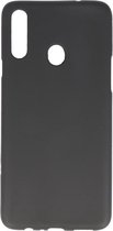 Bestcases Color Telefoonhoesje - Backcover Hoesje - Siliconen Case Back Cover voor Samsung Galaxy A20s - Zwart