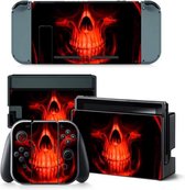 Skull Red sticker - Geschikt voor Nintendo Switch