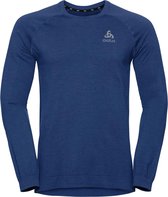 Odlo Midlayer Millennium Yakwarm Heren Sporttop - Estate Blue Melange - Maat L