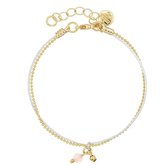 Mint15 Armband 'Little Charms Bracelet – Soft Grey' - Goud