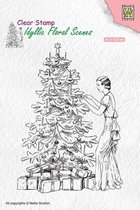 IFS019 Clearstamp stempel Nellie Snellen Vintage Christmas - stempel Kerstmis Kerstboom decoratie