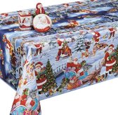 PVC Tafellaken - Tafelkleed - Tafelzeil - Kerstmis - Feestdagen - Opgerold op koker - Geen plooien - Duurzaam - 140 cm x 200 cm - Kerstcadeau