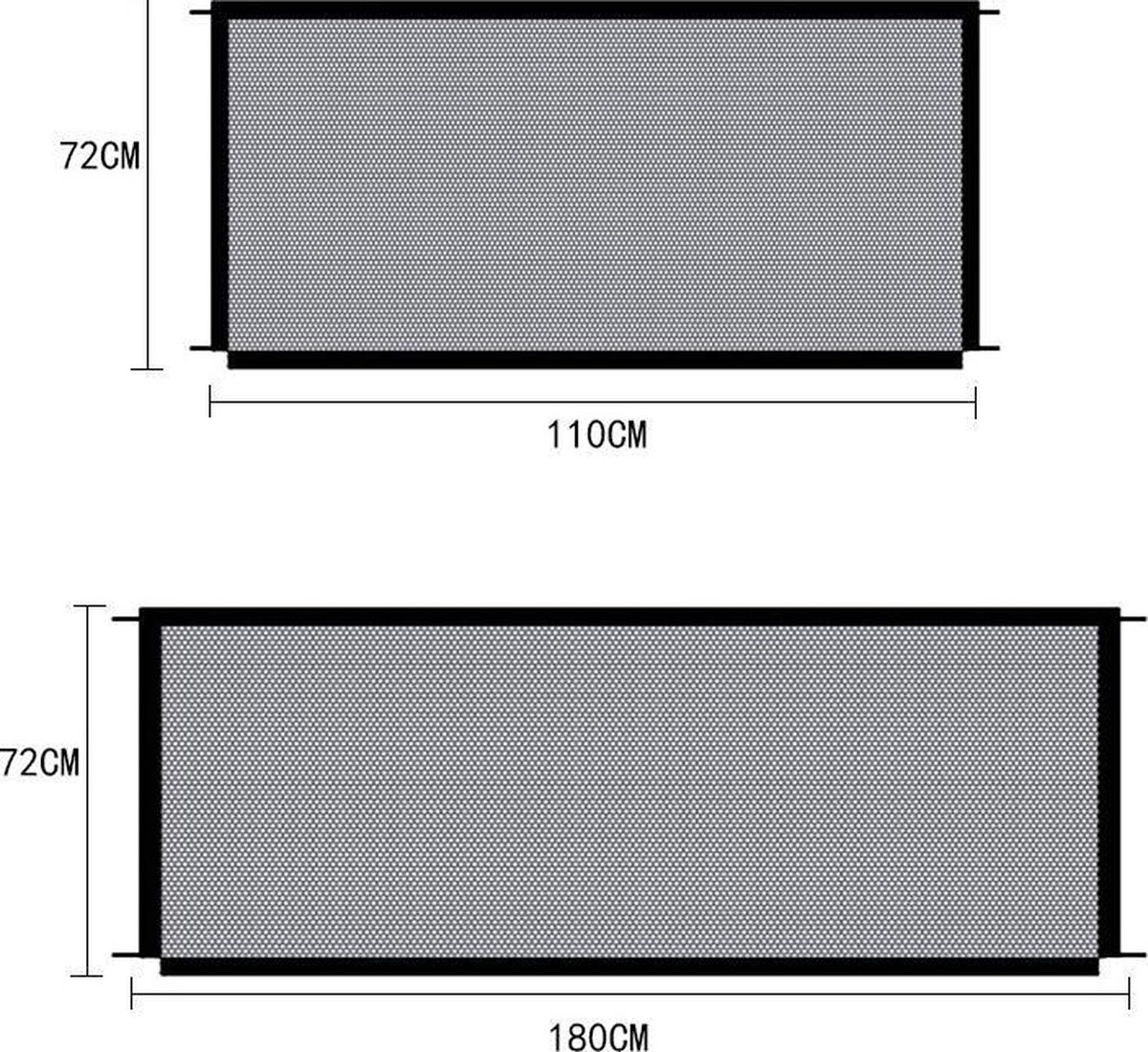180 x 78 cm hondendeurbeschermingsrooster, traphekje