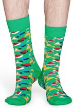 Happy Socks - Happy Holiday Christmas - Santa's Hat - Groen Multi - Unisex - Maat 36-40