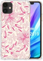 Geschikt voor iPhone 11 Case Pink Flowers