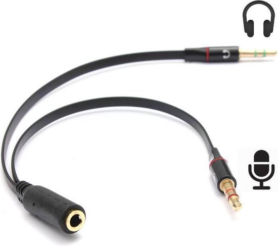 Séparateur micro audio 3,5 mm - prise double jack - câble audio - casque |  bol