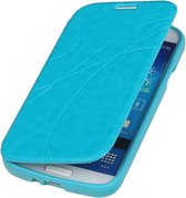 Bestcases Turquoise TPU Booktype Motief Hoesje Samsung Galaxy S4