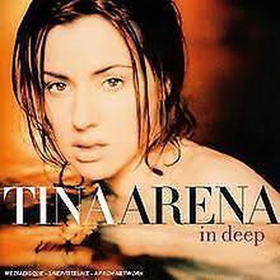 Tina Arena in Deep albumcover met close-up van Tina Arena.