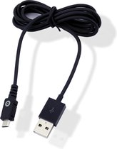 muvit Charge&Synch cable SQ USB naar Micro USB 2.4A 3M Zwart