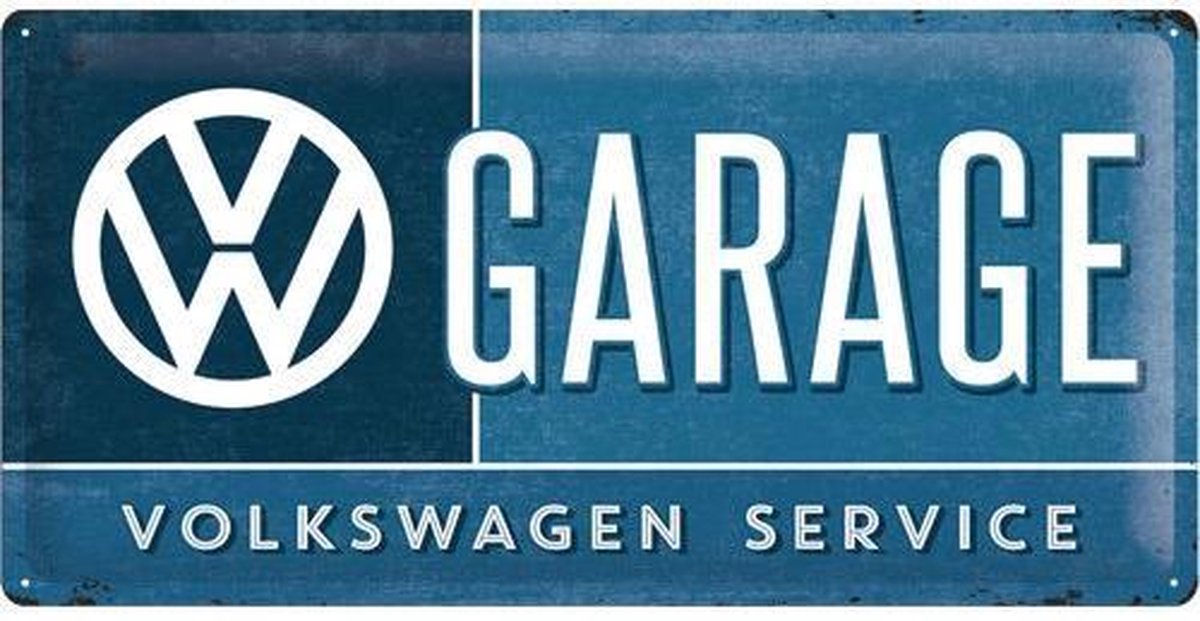 Volkswagen VW Garage Metal Sign 25 x 50 CM