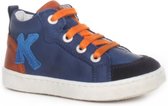 Kickers - Jongens - Kinderschoenen met Veters en Rits - Blauw - Oranje - Maat 21