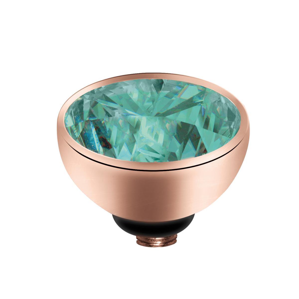 MelanO Twisted Zirkonia Setting Rose Gold/Turquoise 6mm M01SR-5011-06MM-RG-TURQ