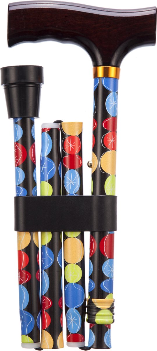 Goedkoopste Opvouwbare wandelstok - Bubble 76 - 89 cm