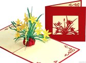 Popcards popupkaarten – Bloemen Orchidee Valentijn Moederdag Vriendschap Verjaardag Felicitatie pop-up kaart 3D wenskaart