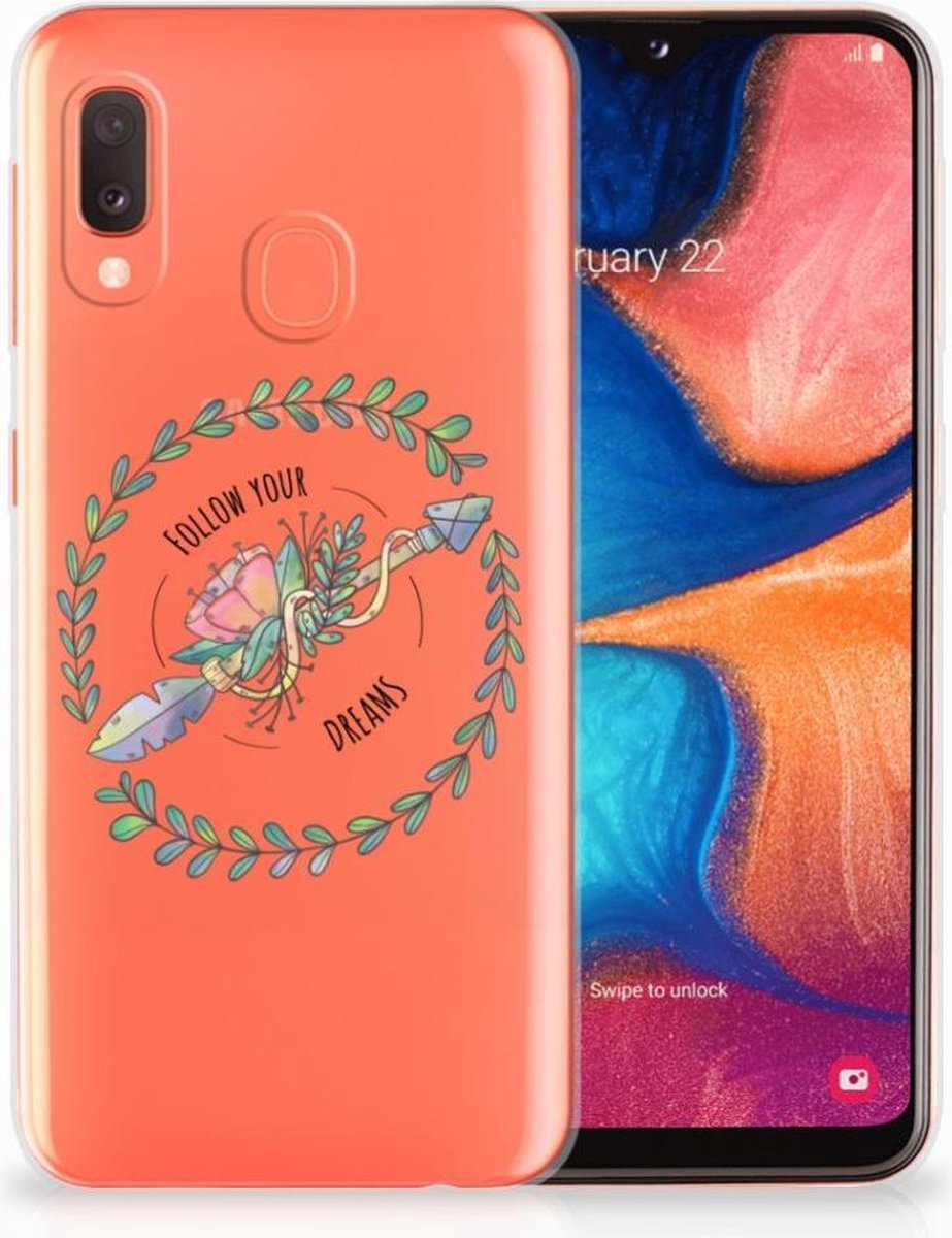 Samsung Galaxy A20e Telefoonhoesje met Naam Boho Dreams