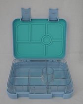 Gaffelbox 6 - Lichtblauw - Bento lunchbox/broodtrommel met 6 lekvrije vakjes voor jong en oud