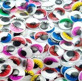 50 stuks gekleurde zelfklevende ogen 1.5cm