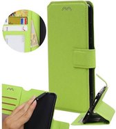 Cross Pattern Booktype wallet case Geschikt voor Motorola Moto G5s Plus Groen