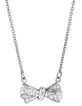 Lucardi Stalen Kinderketting Strik - Met Kristal - 38 cm