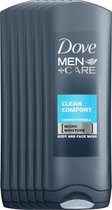 Dove Men+Care Clean Comfort - 250 ml - Douche Gel - 6 stuks - Voordeelverpakking