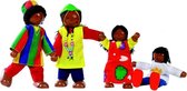 Goki Houten buigpopjes set afrikaanse familie 9-11cm