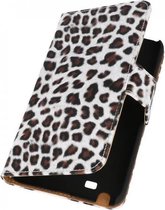 Luipaard Bookstyle Hoes voor Galaxy Note i9220 N7000 Bruin