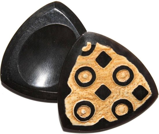 Foto: Handgemaakte buffelhoorn 2 pack plectrum bewerkt 3 00 mm