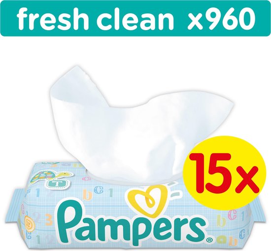 Pampers Fresh Clean - 960 Stuks (15x64) - Babydoekjes