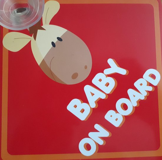 Baby on Board Bordje voor in de auto bol