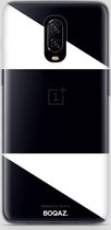 BOQAZ. OnePlus 6t hoesje - driehoek wit