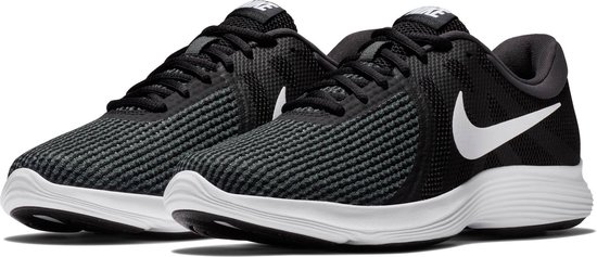Nike Revolution 4 Eu Heren Sportschoenen - Black/White - Maat 42