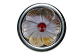 Tassenhanger Tassenhaak ONI Bloom Indian Agate met Swarovski in mooi organza zakje