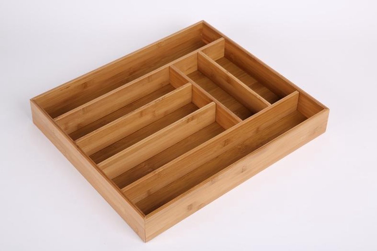 Bambox B4147 Houten Bestekbak 41 cm- Opbergbak - Besteklade Bamboe