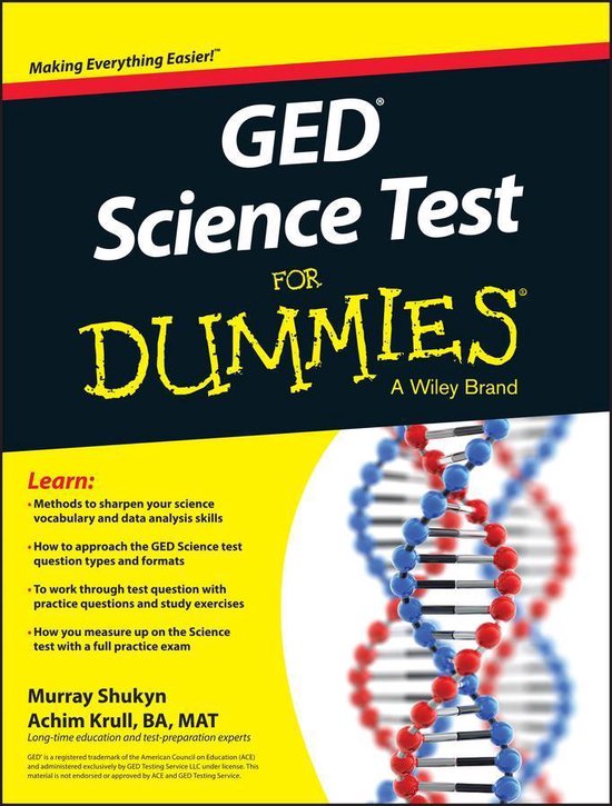GED Science For Dummies - cover